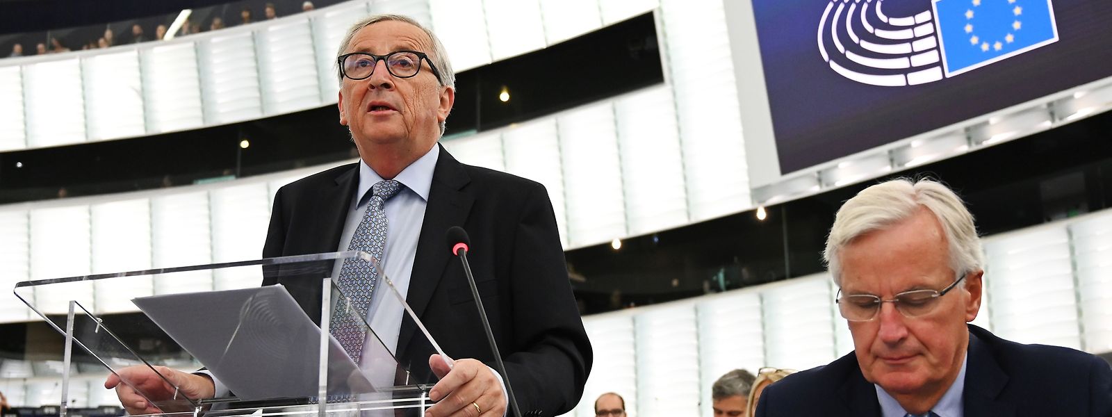 Jean-Claude Juncker, ici au côté de Michel Barnier, devrait rencontrer à nouveau Boris Johnson, la semaine prochaine, en marge de l'Assemblée générale de l'ONU