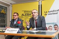 Kämpferisch und entschlossen, so präsentierten sich am Dienstag die Vertreter der Aleba bei ihrer Neujahrspressekonferenz: Laurent Mertz (links) und Roberto Mendolia. 