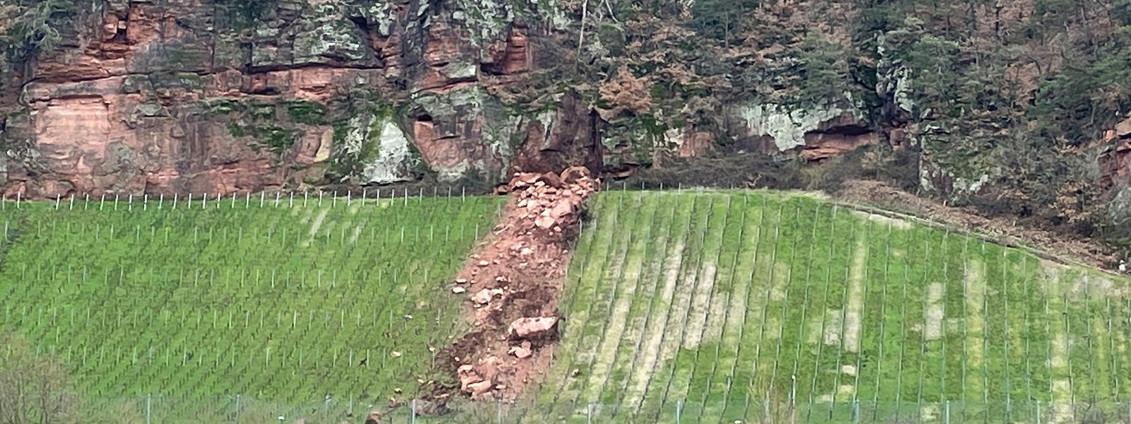 Am roten Felsen in Trier haben sich am Donnerstag mehrere größere Steinbrocken gelöst. Der Verkehr lief zunächst normal weiter.
