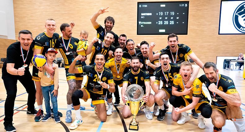 Strassen / Volleyball, Zweites Meisterschaftsfinale, Bartringen - Strassen / 23.04.2022 / Bartringen / Foto: Christian Kemp