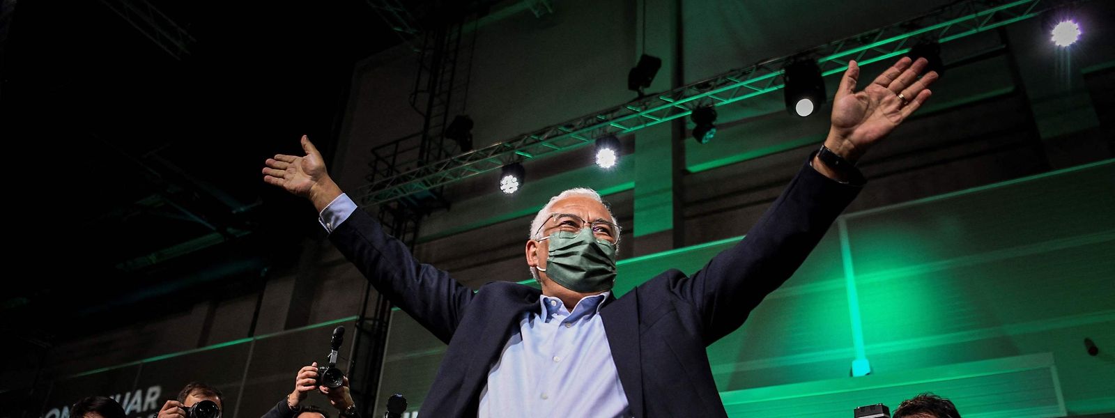 Le Premier ministre portugais et leader du Parti socialiste, Antonio Costa, lors d'un meeting de campagne le jeudi 27 janvier.