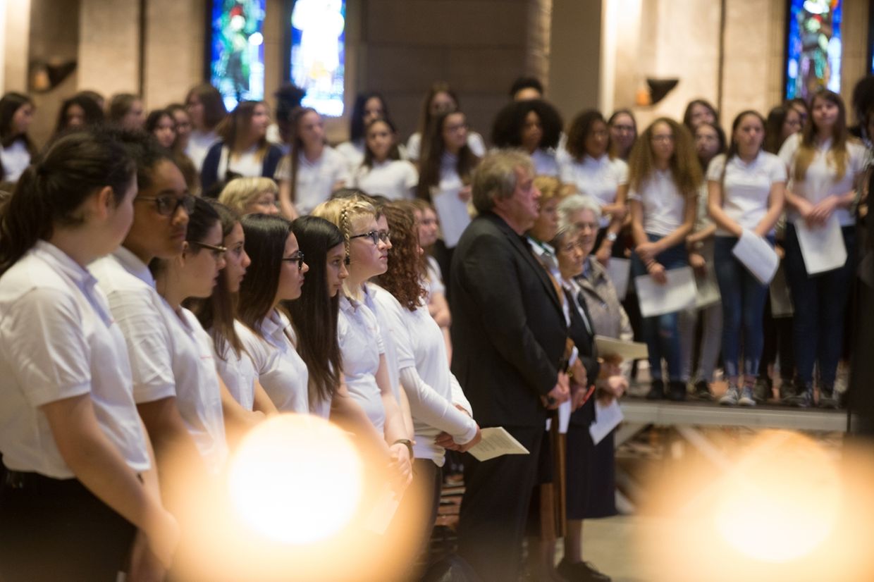 Messe für die Schule der Schwestern der christlichen Lehre St.Anne in Ettelbrück. 
