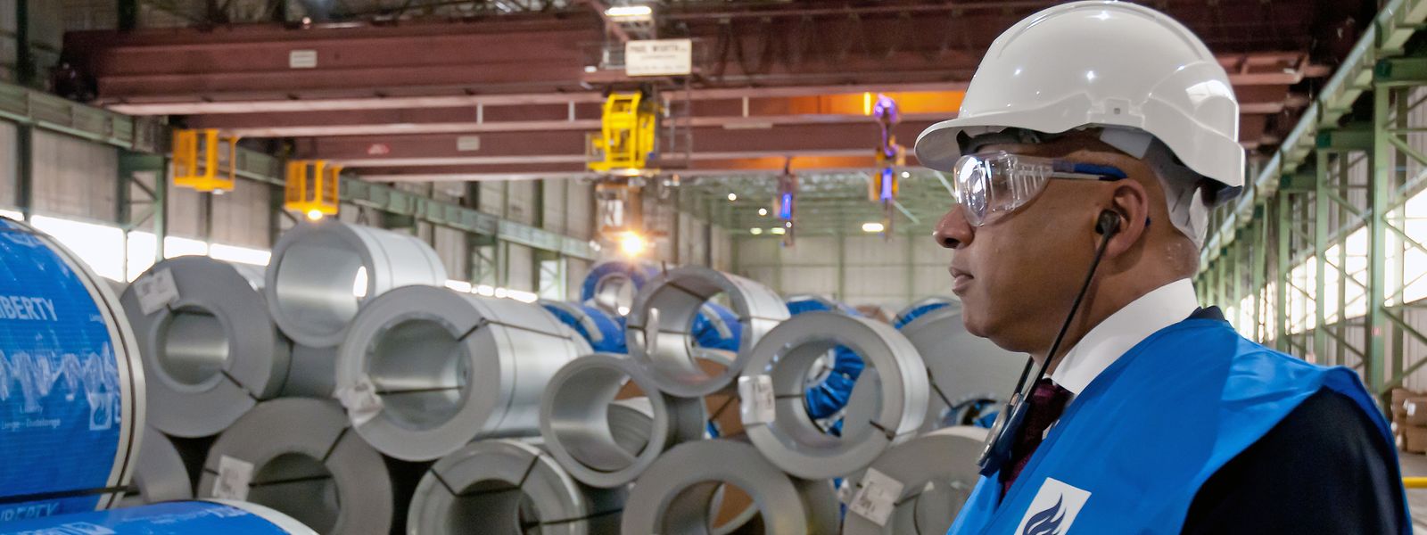 Sanjeev Gupta, Oberhaupt der Gupta-Gruppe, der Liberty Steel gehört, besucht Ende 2019 Luxemburg zur Einweihung des Werks Düdelingen.