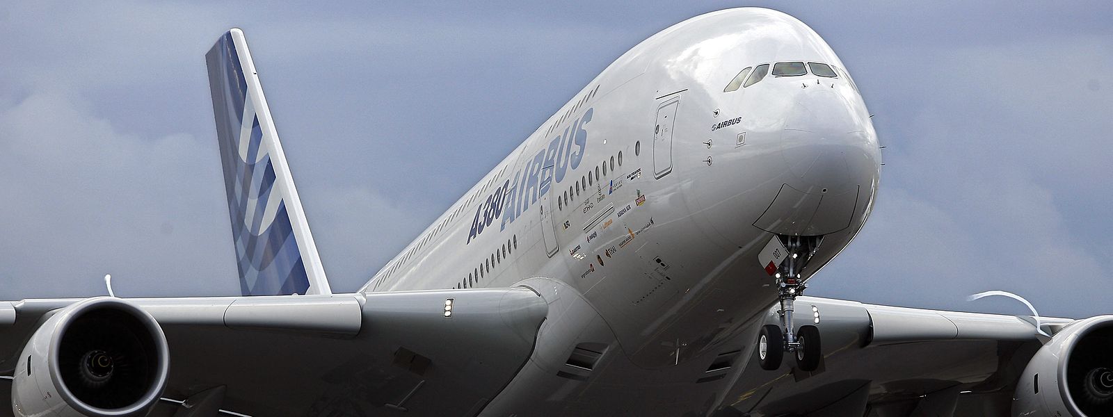Ein echter Gigant: das zweistöckige Flugzeug A380 von Airbus.
