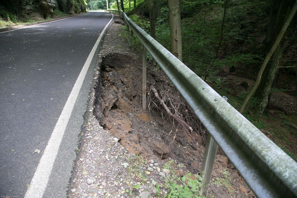 4.6.2018 Luxembourg, Berdorf, erdrutsch nach Hochwasser photo Anouk Antony