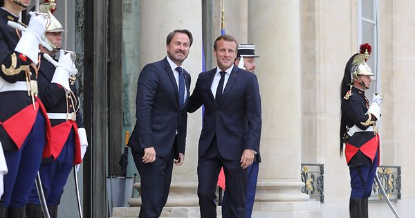 Premier Ministre du Luxembourg, Xavier Bettel reçu par Emmanuel Macron