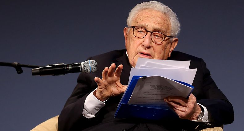 BERLIN, GERMANY - JANUARY 21: Former United States Secretary of State and National Security Advisor Henry Kissinger attends the ceremony for the Henry A. Kissinger Prize on January 21, 2020 in Berlin, Germany. The annual prize is awarded by the American Academy in Berlin for "outstanding service" to transatlantic relations. The 2019 edition of the award was given to German Chancellor Angela Merkel. (Photo by Adam Berry/Getty Images)