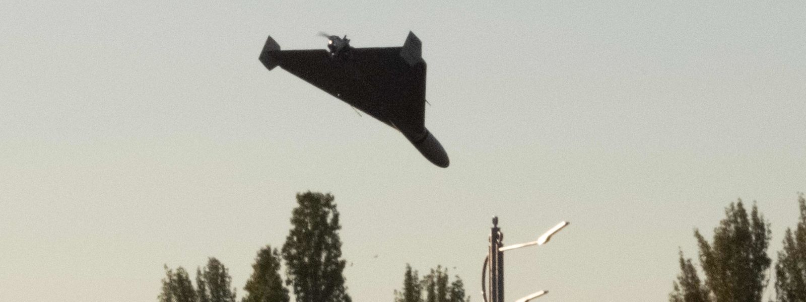 Um drone aproxima-se de Kiev numa investida do exército russo, a 17 de outubro
