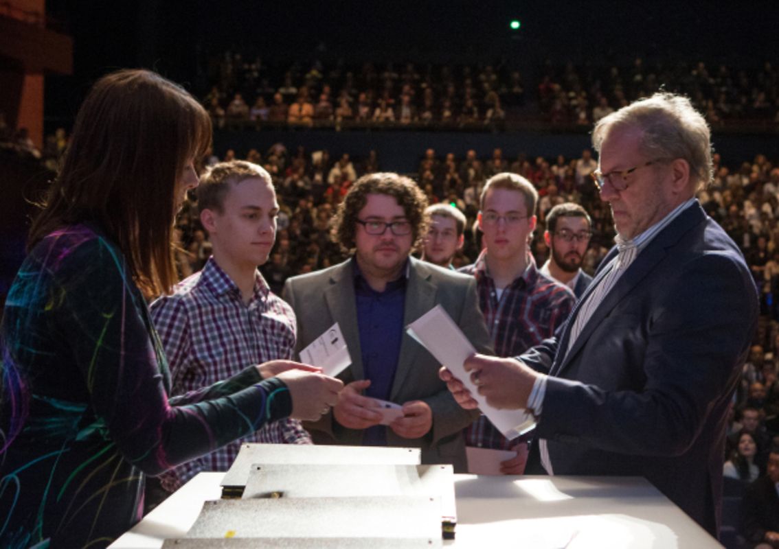 Remise des diplomes CATP/CITP/DAP et Promotion du Travail a la Philarmonie, Luxembourg, le 01 Mars 2015. Photo: Chris Karaba