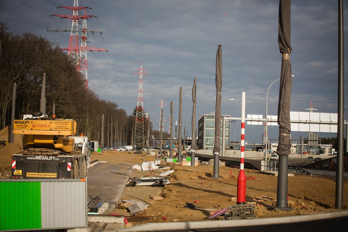 Vorerst wird die Tram nur auf dem Gelände des neuen "Tramsschapp" in Kirchberg verkehren.