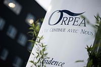 (FILES) This file photograph taken on February 10, 2022, shows the logo of an Orpea retirement home, which reads as "Orpea, Life goes on with us" in Reze outside Nantes, western France. - French group Orpea presents a transformation plan on November 13, 2022, in an attempt to start off from a clean slate after scandals in France, as the group also announced raising profits due to its international activities while also having lost 90% of its market value and plunging under 9,5 billion euros of debt. (Photo by LOIC VENANCE / AFP)