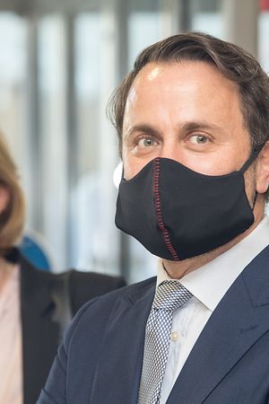 Lok , Coronavirus , Sars-CoV-2 , Covid-19, Xavier Bettel und Paulette Lenert besuchen Hopital Kirchberg , Hopitaux Robert Schuman , Mundschutz , Foto:Guy Jallay/Luxemburger Wort