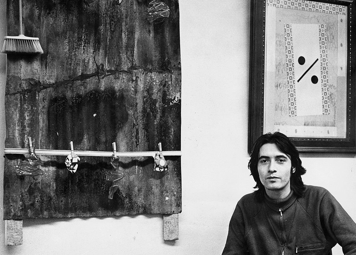 Steve Kaspar bei der Vernissage einer seiner Ausstellungen im Jahr 1978.
