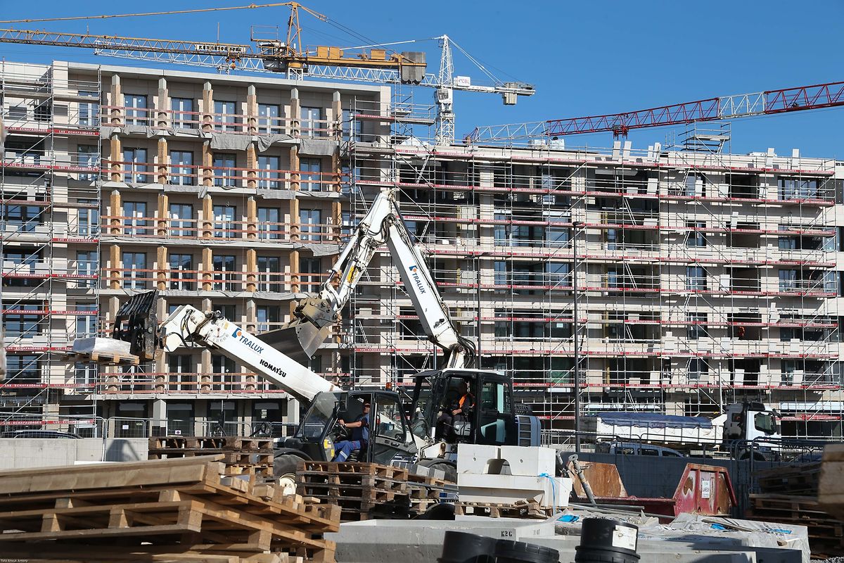 23.8.2017 Luxembourg, Gasperich,  chantier Gasperich ban, Bauarbeiten photo Anouk Antony