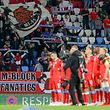 National Anthem M-Block, Fans, Spectators, Scarves / Soccer, UEFA World Cup Qualifiers 2022, Season 2020-2021, Group A, European Qualifiers / 01.09.2021 / Luxembourg - Azerbaijan (Luxembourg, Azerbaijan, Luxembourg / Photo: Majerus