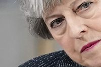 Britain's Prime Minister Theresa May listens to a question after delivering a speech at Orsted East Coast Hub in the North Sea fishing port, Grimsby on March 8, 2019. - Prime Minister Theresa May called on the European Union for "one more push" to strike a compromise Brexit compromise and told MPs that rejecting the agreement could mean Britain never leaves. (Photo by Christopher Furlong / POOL / Getty Images)
