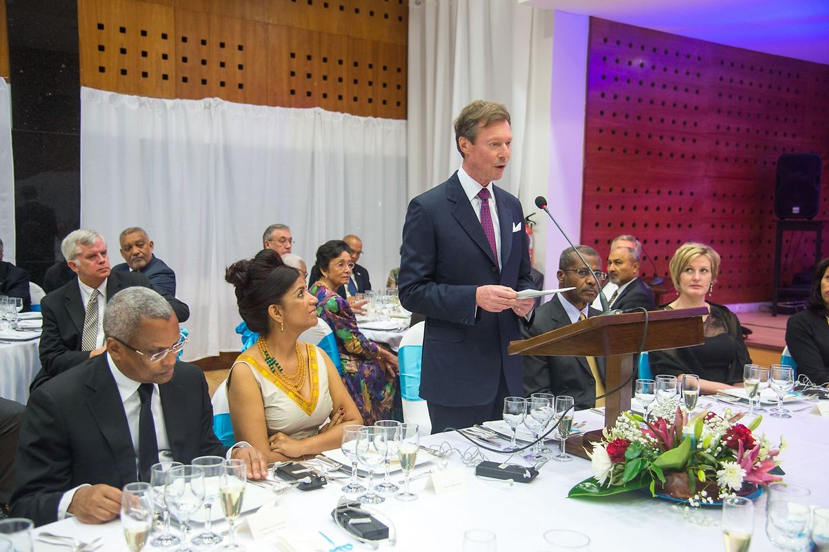 In seiner Rede vor dem Galadinner ging Großherzog Henri auf die Wichtigkeit des Tourismus ein.