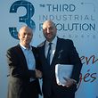 US-Berater Jeremy Rifkin und Wirtschaftsminister Etienne Schneider.