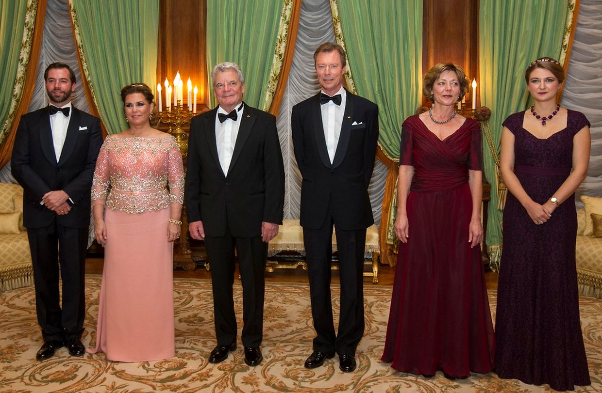 Doch Prominenz traf sie ebenfalls zuhause, wie hier den deutschen Bundespräsidenten Joachim Gauck und seine Lebengefährtin Daniela Schadt.