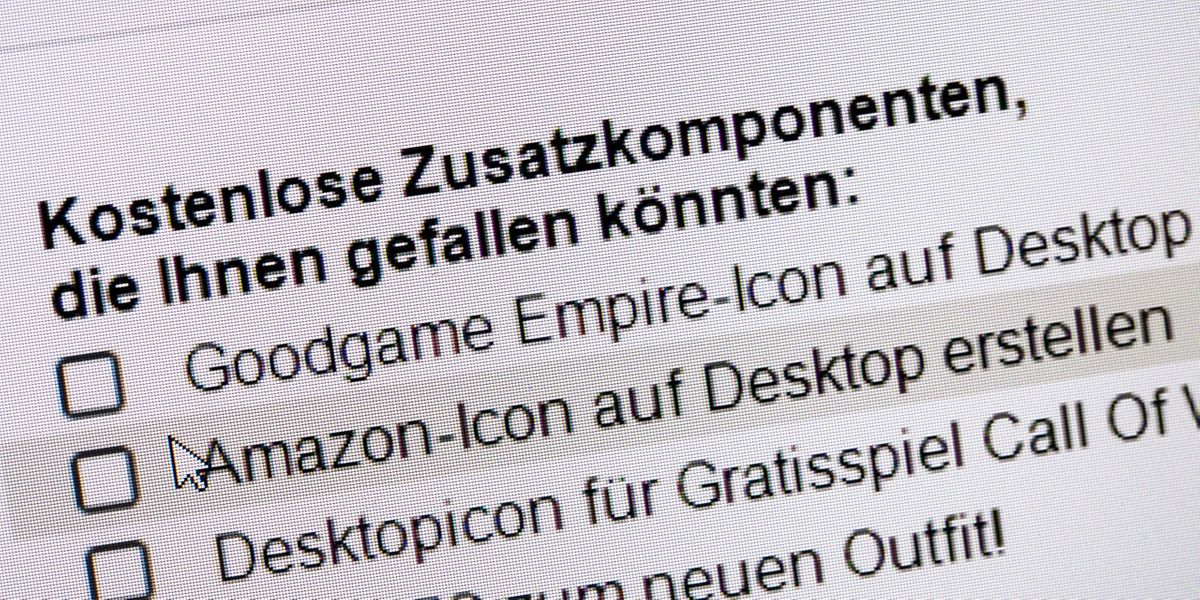 Kostenlose Zusatzsymbole und -dienste? Meistens braucht man sie nicht.