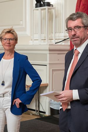 IPO , Cercle  Municipal , Derzeit Chamber , Plenarsaal , Pressekonferenz CSV , Martine Hansen u. Frank Engel , Bewältigung der Coronakrise , Covid-19, Sars-CoV-2 Foto:Guy Jallay/Luxemburger Wort