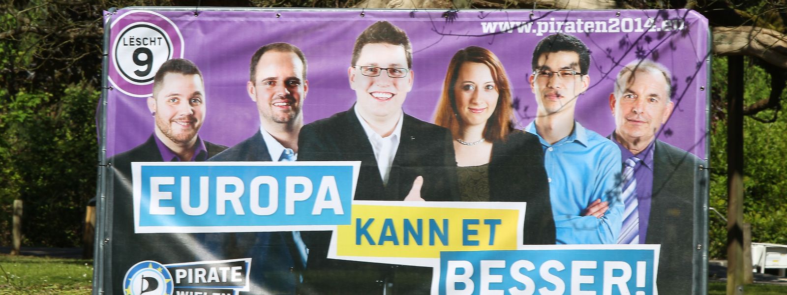 Ein Wahlplakat der Piraten aus dem Jahr 2014.