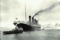 Die Titanic vor dem Auslaufen.