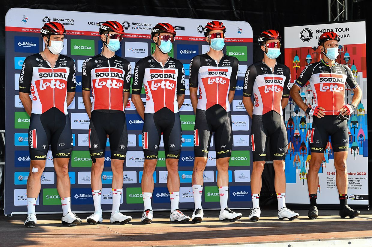 Das Team Lotto-Soudal  mit Philippe Gilbert (rechts) und John Degenkolb (links).