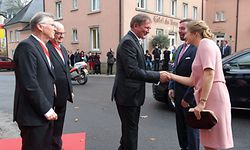 Erbgroßherzog Guillaume und Prinzessin Stéphanie zu Besuch in Wiltz.