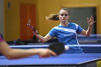 Sarah De Nutte vainqueur Dames AB  /Tennis de table,  Luxembourg  /  Saison 2017-2018  / 11.02.2018 / Chapionnats Nationaux  /Complexe Sportif La Coque, Luxembourg  / Photo : Michel Dell’Aiera
