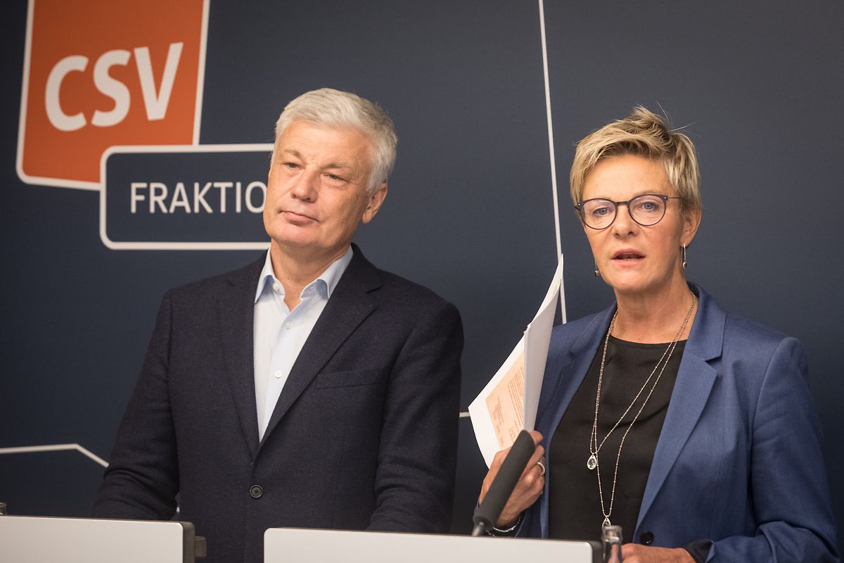 Claude Wiseler und Martine Hansen von der CSV übten Kritik an dem Klimaplan der Regierung.  