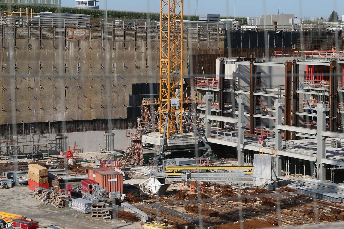 23.8.2017 Luxembourg, Gasperich,  chantier Gasperich ban, Bauarbeiten, Auchan  photo Anouk Antony