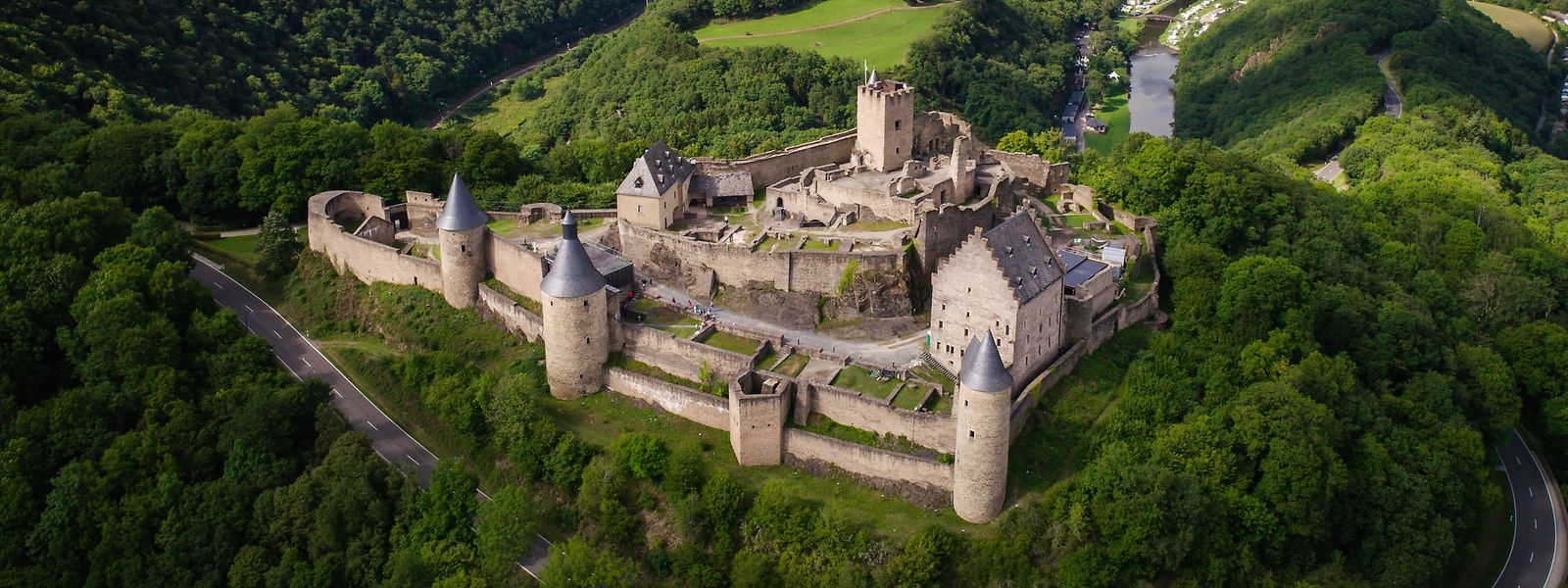 Die Burg in Bourscheid. 
