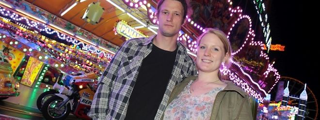 24.8.2015 Luxembourg, Glacis, Schueberfouer, Nachtaufnahmen , circuit PANAMERICANA, Cheryl Pelzer et Arne Kalk photo Anouk Antony