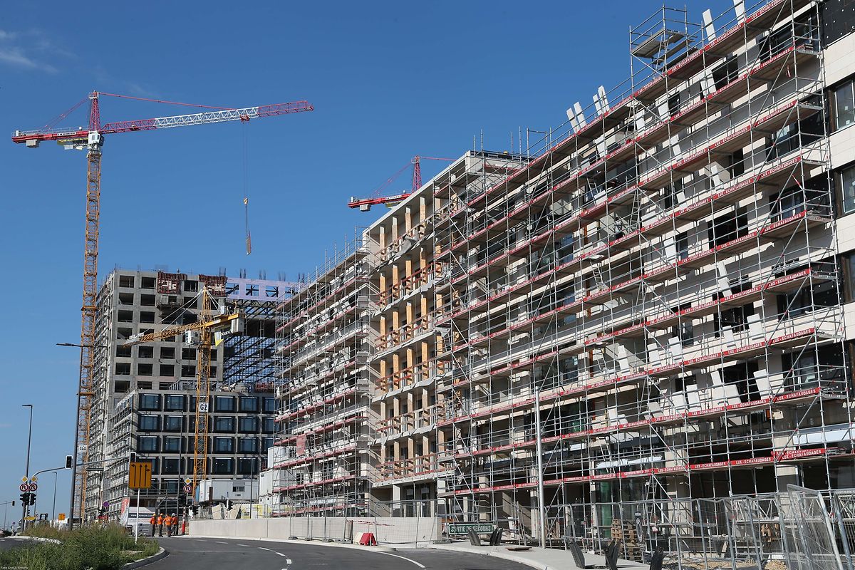 23.8.2017 Luxembourg, Gasperich,  chantier Gasperich ban, Bauarbeiten photo Anouk Antony