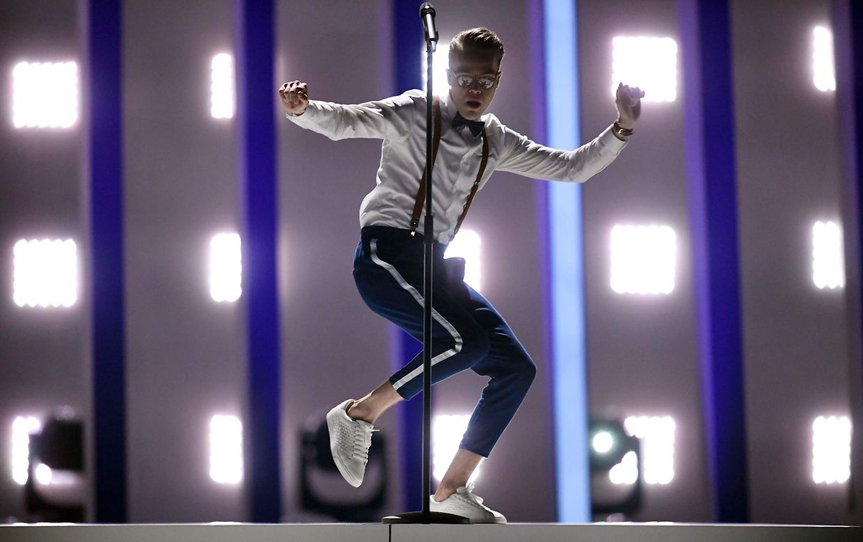 Czech Republic's singer Mikolas Josef performs the song "Lie To Me" during the first semifinal of the 63rd edition of the Eurovision Song Contest 2018 at the Altice Arena in Lisbon, on May 8, 2018.
The Eurovision Song Contest 2018 will be held in the Portuguese capital Lisbon from May 8 until May 12, 2018. / AFP PHOTO / FRANCISCO LEONG