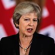 Britain's Prime Minister Theresa May makes a statement on the Brexit negotiations following a European Union summit in Salzburg, at no 10 Downing Street, central London on September 21, 2018. - British Prime Minister Theresa May said Friday the European Union's abrupt dismissal of her Brexit plan was not acceptable, as she conceded talks were "at an impasse". (Photo by Jack Taylor / POOL / Getty Images)