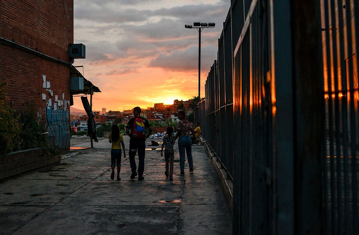 Sonnenuntergang über Caracas.