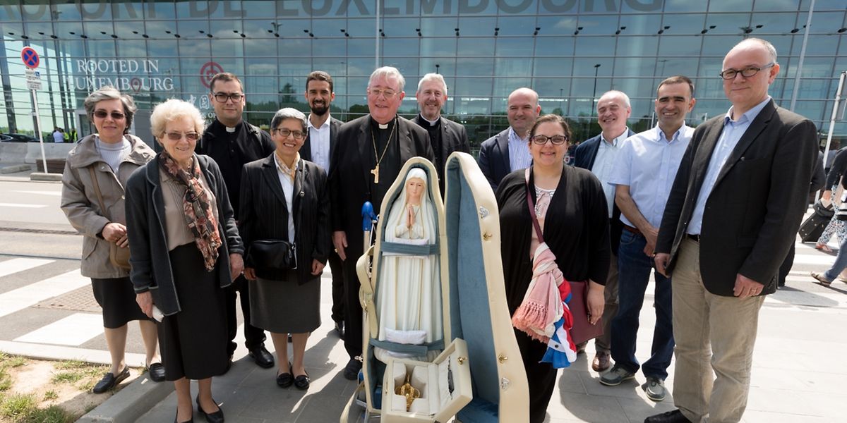 A imagem à chegada ao aeroporto do Luxemburgo.