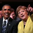 Obama und Merkel wohnten der Eröffnung der Hannover-Messe Industrie bei.