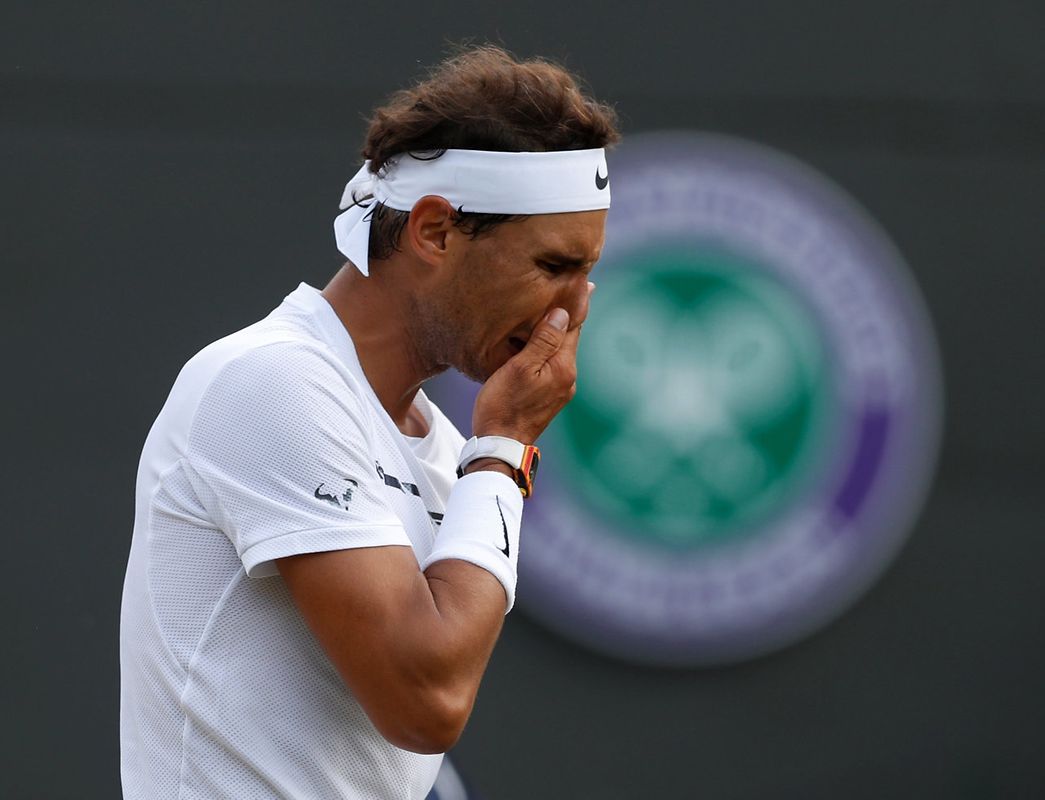 Tennis - Wimbledon - London, Britain - July 10, 2017   Spain’s Rafael Nadal during his fourth round match against Luxembourg’s Gilles Muller    
