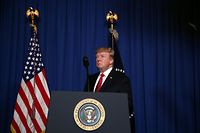 Donald Trump forderte von seinem Golfhotel Mar-A-Lago aus eine "internationale Koalition, um das Schlachten in Syrien zu beenden". 