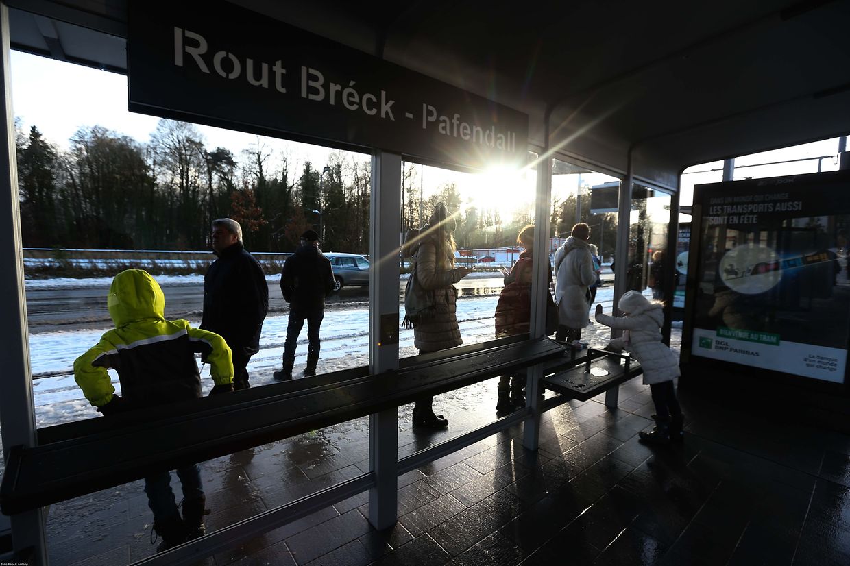 10.12.2017 Luxembourg, Kirchberg, Einweihung Tram, Tramsschienen, Mobilitéit , CFL, photo Anouk Antony