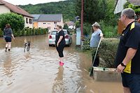 Lokales,Hochwasser,Überschwemmungen,Starkregen,Katastrophe. hier:Steinheim.Foto: Gerry Huberty/Luxemburger Wort