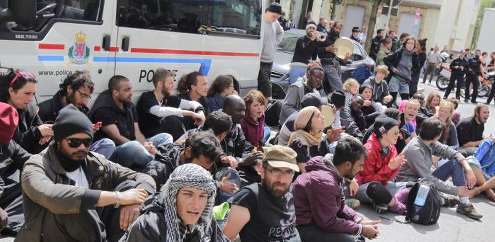 Bei den Krawallen vor dem Konferenzzentrum in Kirchberg waren mehrere Demonstranten und Polizisten verletzt worden.