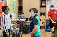 Lok ,Osten , Grevenmacher , Schulrentree nach Coronakrise im Fondamental/ Grundschule , Sars-CoV-2 , Covid-19 , Corona , Schule , Kinder , Foto:Guy Jallay/Luxemburger Wort