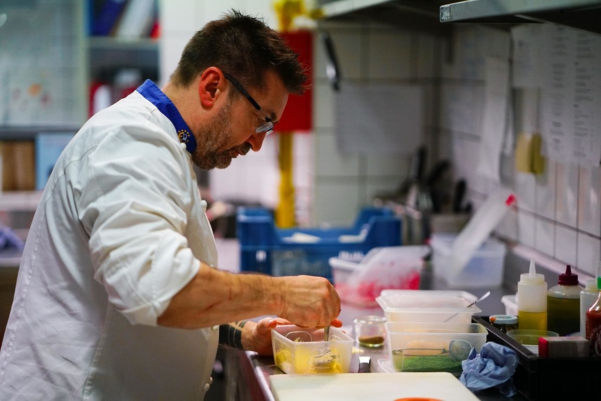 Gilbert Welter en pleins préparatifs.