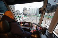 Lokales, Neuer Tramabschnitt: Reportage mit einem der Fahrer und einem Instruktor, Luxtram, Tram, Mobilität, Foto: Chris Karaba/Luxemburger Wort