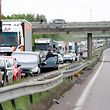 The A31 and secondary roads are congested, but the strike in France does not appear to have affected traffic much more.