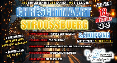 Chrëschtmaart Stroossbuerg 2025 | déi Konservativ - d'Fräiheetspartei